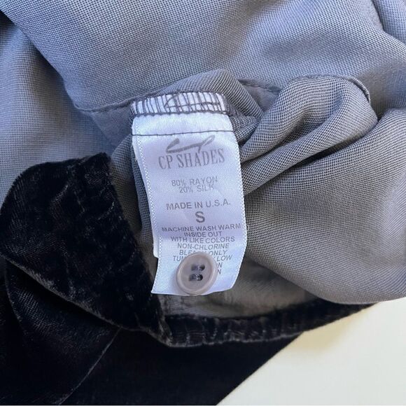 CP Shades Velvet Henley Pullover Silk Rayon Small - Picture 5 of 7